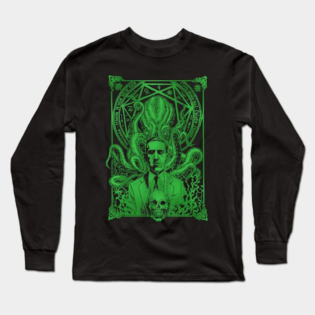 Howard Phillips Lovecraft Long Sleeve T-Shirt by VanHand